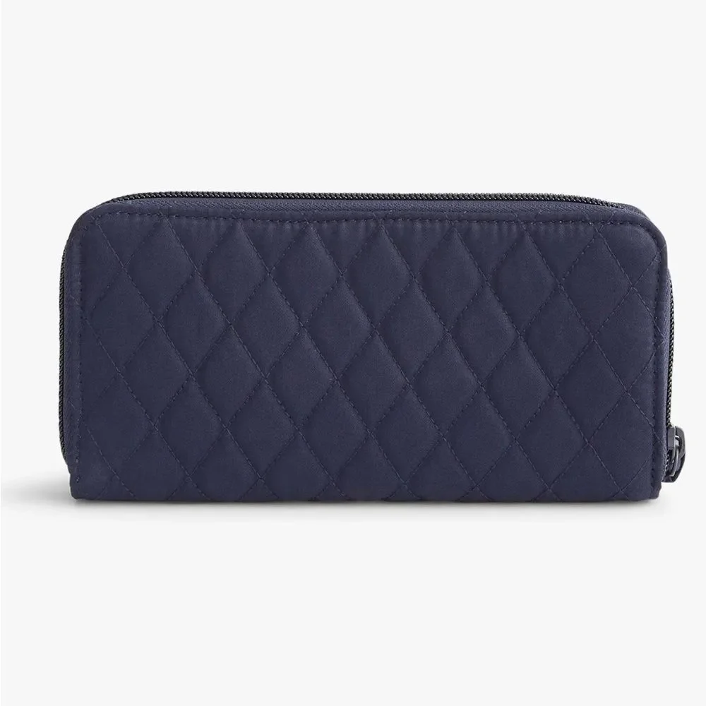 Vera Bradley Continental Wallet in Peacoat Premium Cotton NWOT